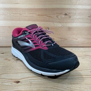 Brooks Addiction 13 Running Shoes Women's 12 B Black Pink White 1202531B070